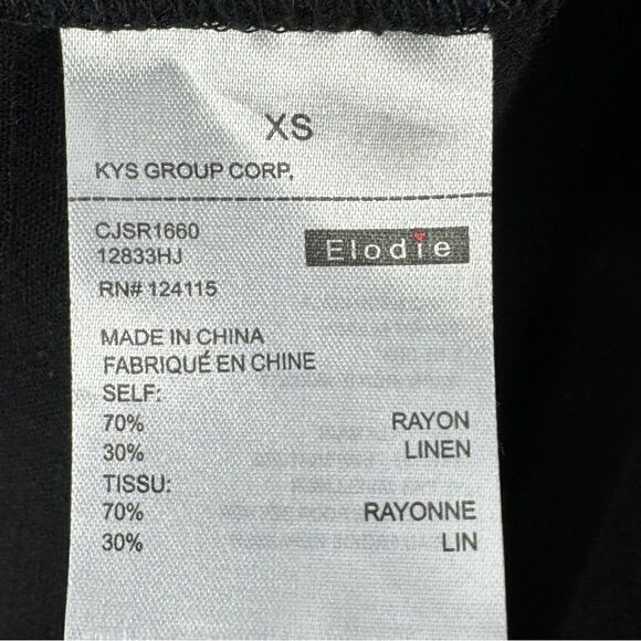 Elodie Waterfall Linen Blend Cardigan Topper Jacket Black XS Open - Picture 12 of 14